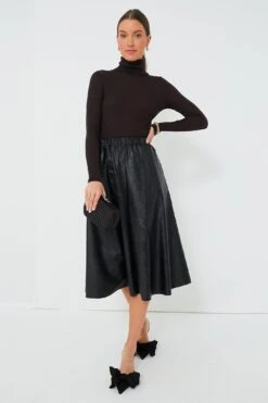 Black Vilma Vegan Leather Embossed Skirt -ULLAA Clothing Shop 09pMavVHuAIhjQ2or3h5aAfxzrbnQGdc 1