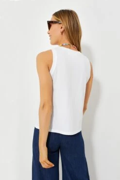 White Anthos Cotton Tank -ULLAA Clothing Shop 0jQ5KYuM5LuNR0MzaFwqLO44KhkueDmA 1