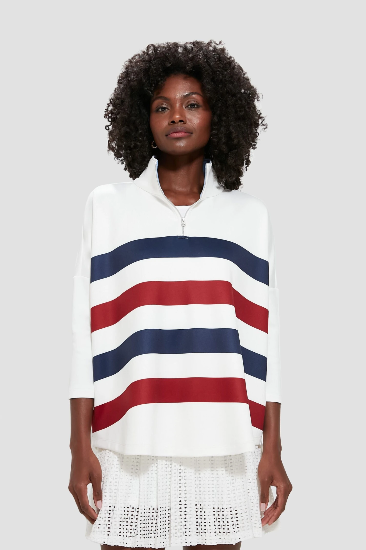Americana Stripe Martina Quarter Zip 3 Americana Stripe Martina Quarter Zip