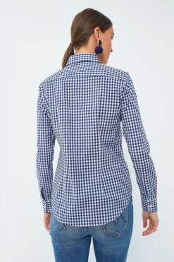 Navy Gingham Long Sleeve Icon Shirt -ULLAA Clothing Shop 1fGrBFX1cI55vo5zIyz78GzcB1O2ckBK 1