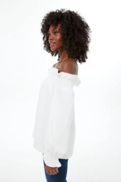 White Off The Shoulder Marguerite Blouse -ULLAA Clothing Shop 1uJt1FbEMgbCihoNjZlcoEkWRALtc7bD 1