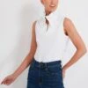 White Sleeveless Bouvier Blouse -ULLAA Clothing Shop 2eBQIy0jrbHAZmfGInA9uVYSjcro3JK7 1