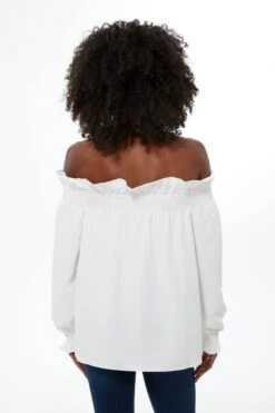 White Off The Shoulder Marguerite Blouse -ULLAA Clothing Shop 4TK8shQuhKzDlV2jSJknHkpFjflT1BMy 1