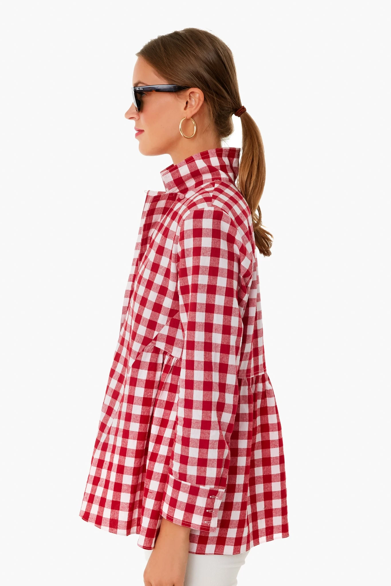 Apple Red Gingham Scarlett Button Down 5 Apple Red Gingham Scarlett Button Down - Image 3