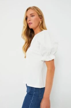 White Livia Puff Sleeve Top -ULLAA Clothing Shop 5NG7riUvkeAC1Erj8YD0VA9jo8Gs03qD 1