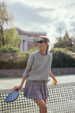 Gray Cable Ally Swing Sweatshirt -ULLAA Clothing Shop 5lcIhok1Y6QU40EHfZHxGckrlgqP1QSD 1