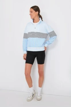 Multi Blue Varsity Quarter Zip -ULLAA Clothing Shop 6QEyuNm4ttOLOhKqnsB1ggZvzBX5SXtP 1