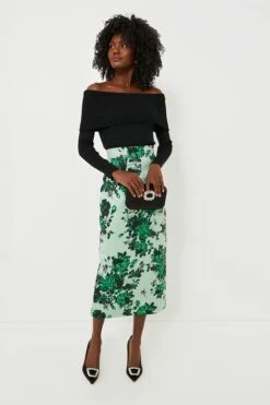Green Festive Bouquet Lorinda Skirt -ULLAA Clothing Shop 7Ozp163aWs9RasSCuwQ8IUgPXRUtuEMF 1