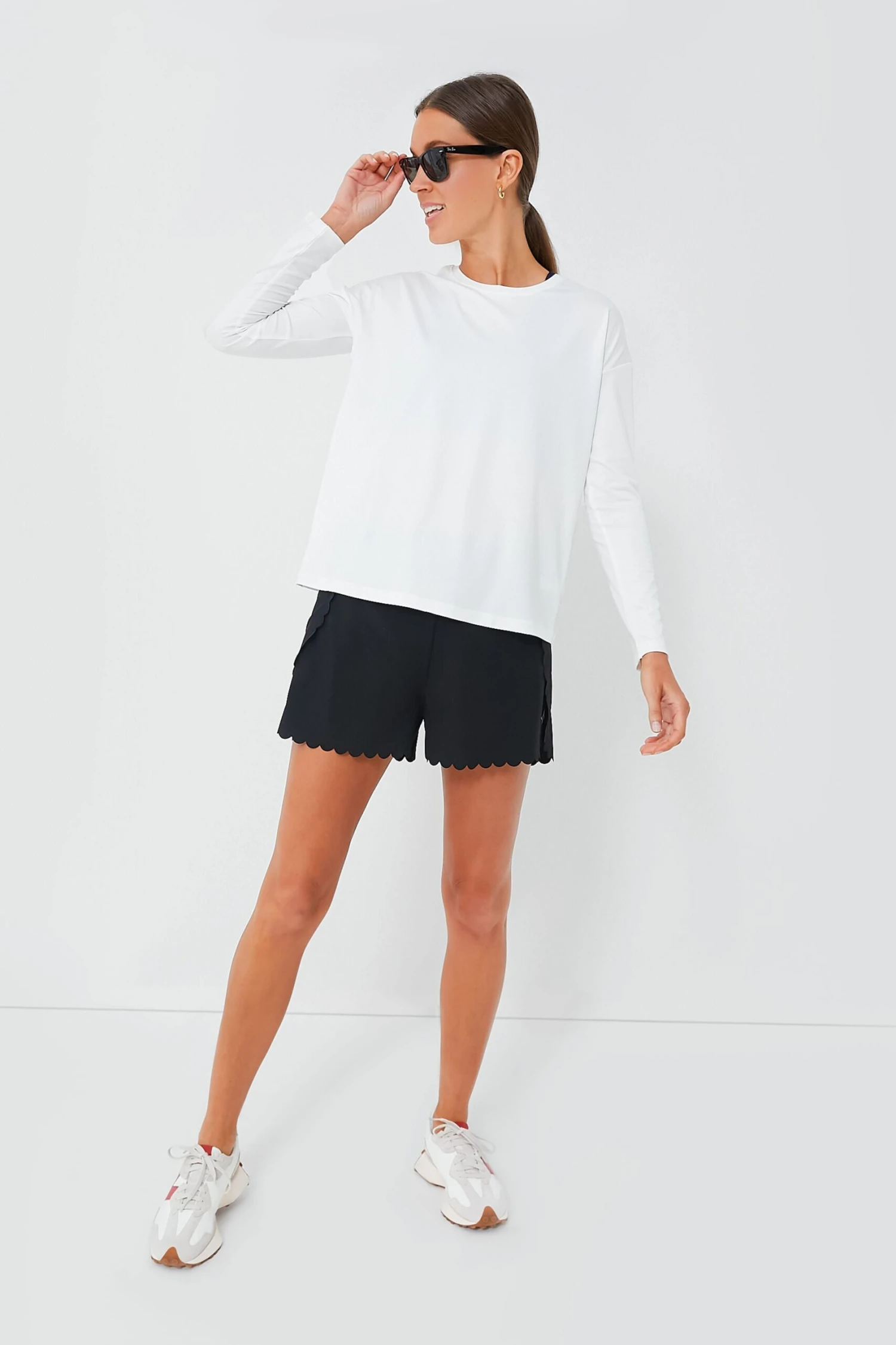 Black Scallop Marisa Tennis Short 3 Black Scallop Marisa Tennis Short