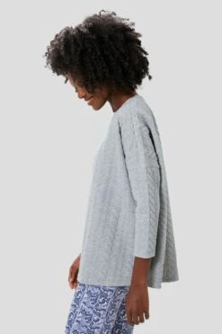 Gray Cable Ally Swing Sweatshirt -ULLAA Clothing Shop 94Lk30odBYzujV6ijWme7IJhPOawyAm7 1