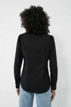 Black Puffed Shoulder Shirt 11 Black Puffed Shoulder Shirt -ULLAA Clothing Shop CuIWcXkeGZDsx7GukroT47HE0HCnde3j 1