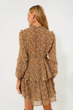 Chestnut Floral Long Sleeve Liza Dress -ULLAA Clothing Shop D3o1UxfRtQiGLVmCtwmXBkYEUXkAXOrL 1