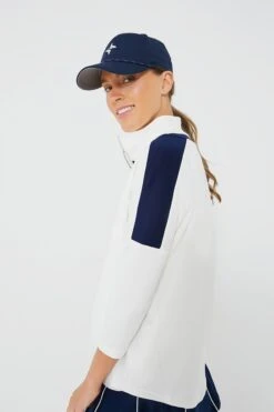 White And Navy Amelie Quarter Zip -ULLAA Clothing Shop Dx62KucqZA6C2aC2IkrdcWnnrS5oJvWy 1