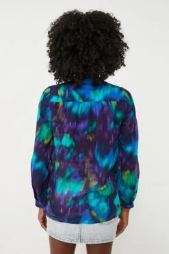 Isabel Marant Etoile Blue Green Maria Watercolor Blouse -ULLAA Clothing Shop DxVW57NFjnjtGVFQGmDKYuO3EbNxe2fn 1