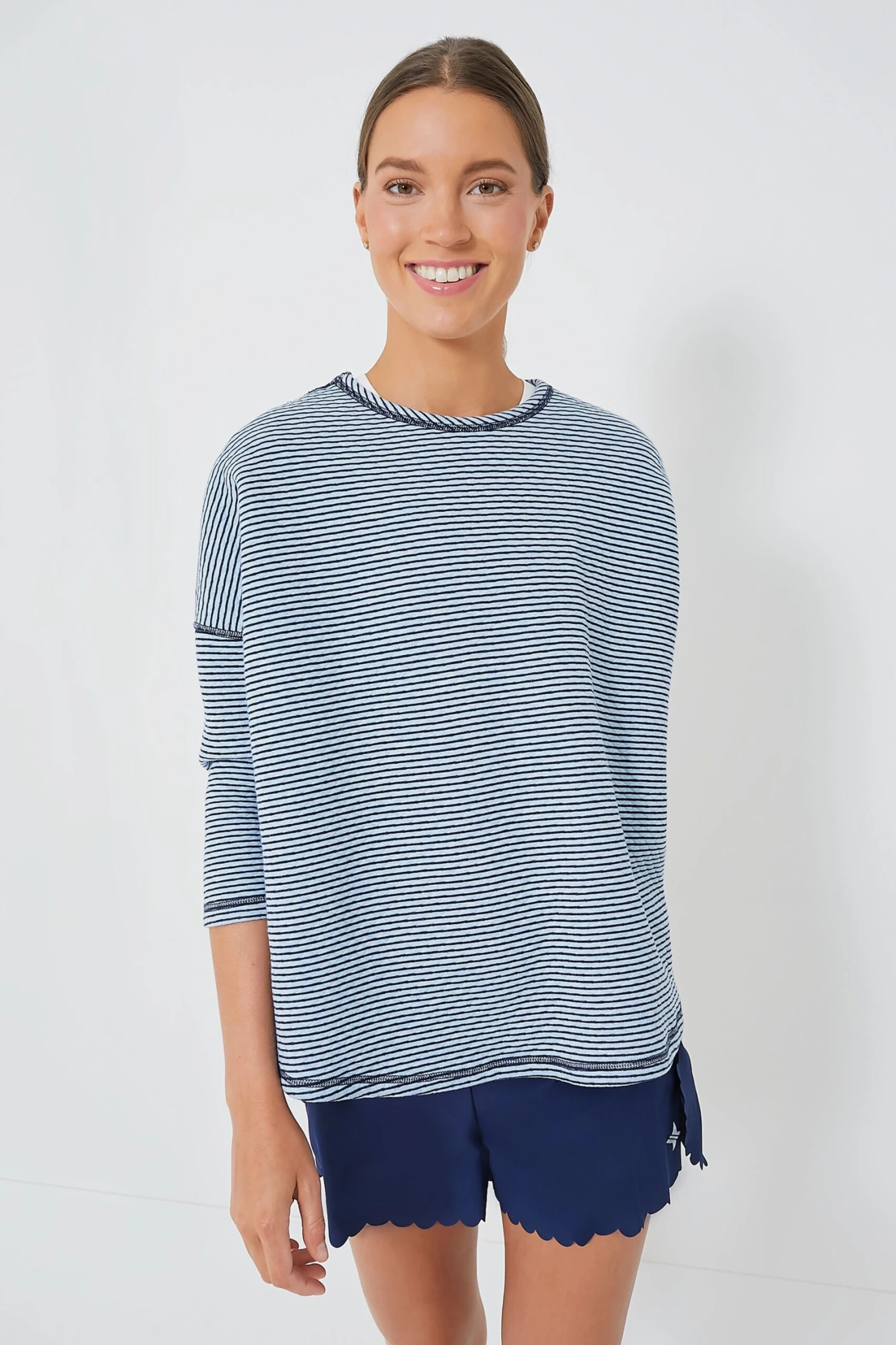 Reversible Heathered Blue Ally Swing Sweatshirt 3 Reversible Heathered Blue Ally Swing Sweatshirt