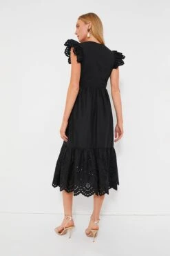 Black Eyelet Marshall Midi Dress -ULLAA Clothing Shop EJRCLvEoyL2VPvy4hdjGOAnDKgTfNgbq 1