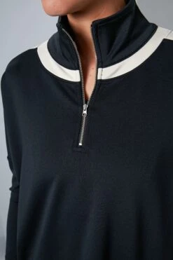Black And Ivory Amelie Quarter Zip -ULLAA Clothing Shop EZ05HN7dqQfVugEXxxRLAKXZJyKK0kkO 1