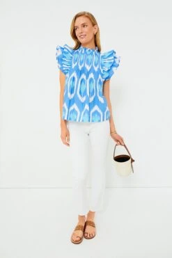 Exclusive Blue Odisha Pintuck Ruffle Blouse -ULLAA Clothing Shop EbWugMjSwQv1oUofc1Zw2iktAHPFYT99 1