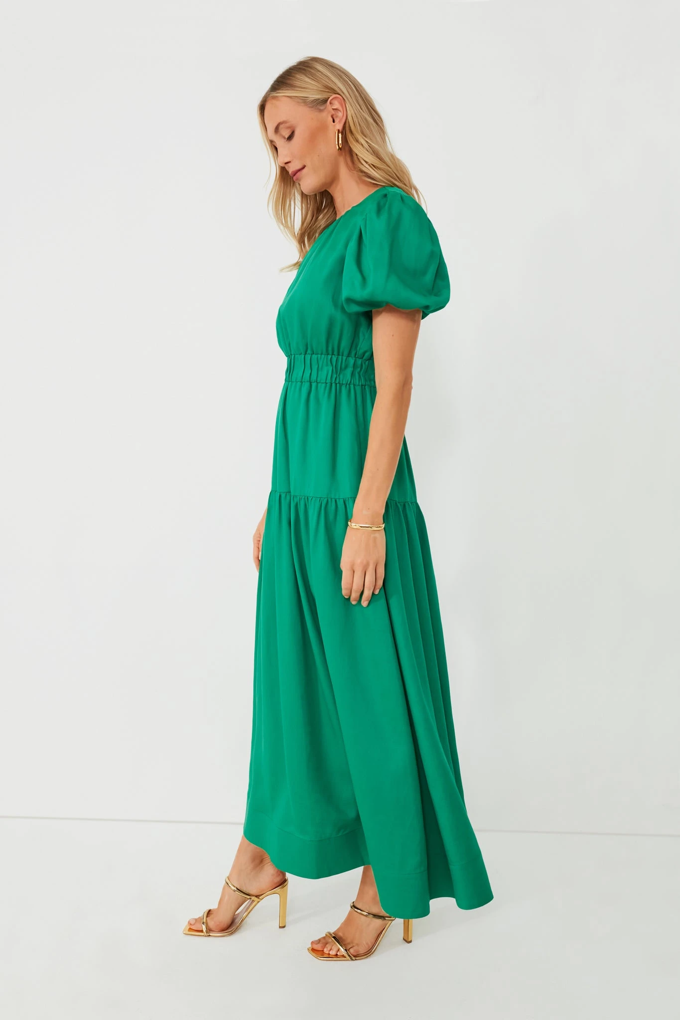 Green Puff Sleeve Ginny Maxi Dress 6 Green Puff Sleeve Ginny Maxi Dress - Image 4