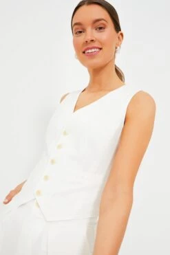 Ecru Twill Kam Vest