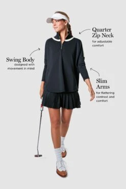 Black And Ivory Amelie Quarter Zip -ULLAA Clothing Shop FiwnrmnKxgBkTuLdpCSplnmAP6j5xmxq 1