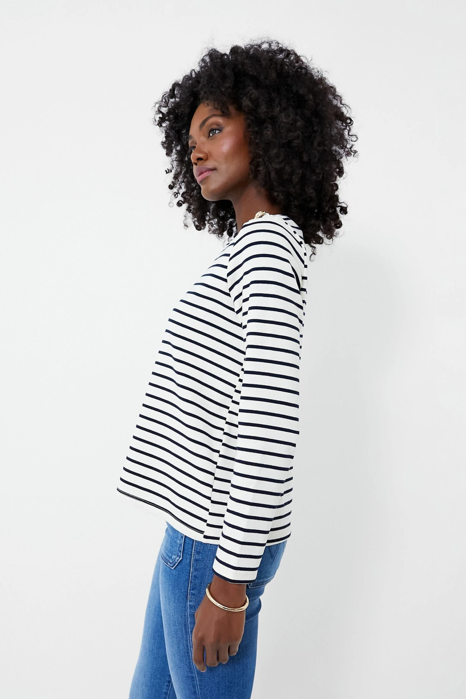 Navy Stripe Bowman Long Sleeve Shirt 5 Navy Stripe Bowman Long Sleeve Shirt - Image 3