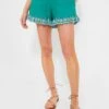 Embroidered Linen Montauk Lounge Shorts