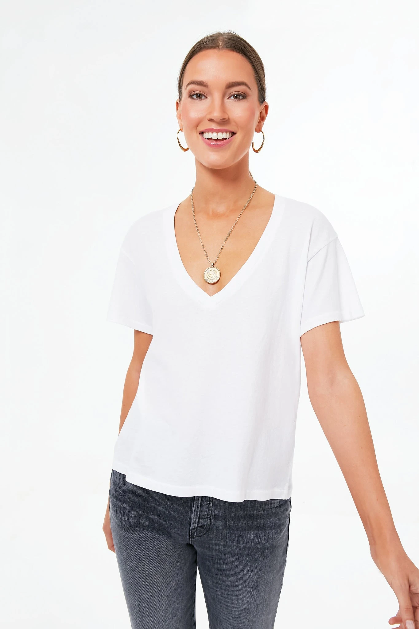 True White V Neck Tee 3 True White V Neck Tee