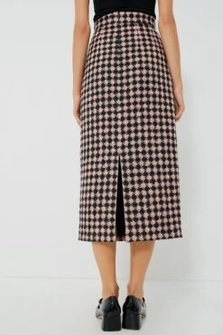 Dark Green And Pink Lorinda Heritage Wool Skirt -ULLAA Clothing Shop I1SQQoH2uj1fh7Z33DQ2NWOLh3q9xE5U 1