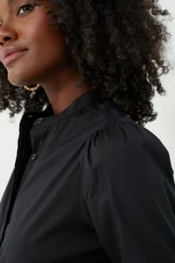Black Puffed Shoulder Shirt 12 Black Puffed Shoulder Shirt -ULLAA Clothing Shop J60GU5lgdvm5u3BCfrgsGbvry0LnzACv 1