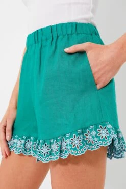Embroidered Linen Montauk Lounge Shorts -ULLAA Clothing Shop JyxhxOnVHkJdWykzmZhA8Ol9xMARLCfO 1