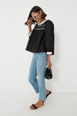 Black Smocked Blouse 9 Black Smocked Blouse -ULLAA Clothing Shop LPbLUh1fxCsNovOrbIKu3Xa72BBGjrnH 1