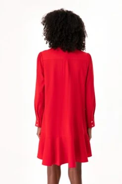 Red Crepe Callahan Shirt Dress -ULLAA Clothing Shop LzgYz5e3rqPJeIymKdhBJdGYZjL8APYY 1