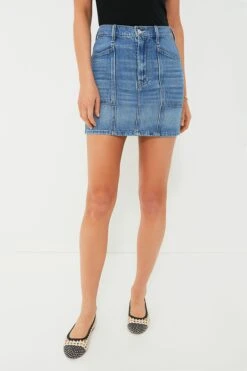 MOTHER Love Line The Lineup Swooner Mini Skirt