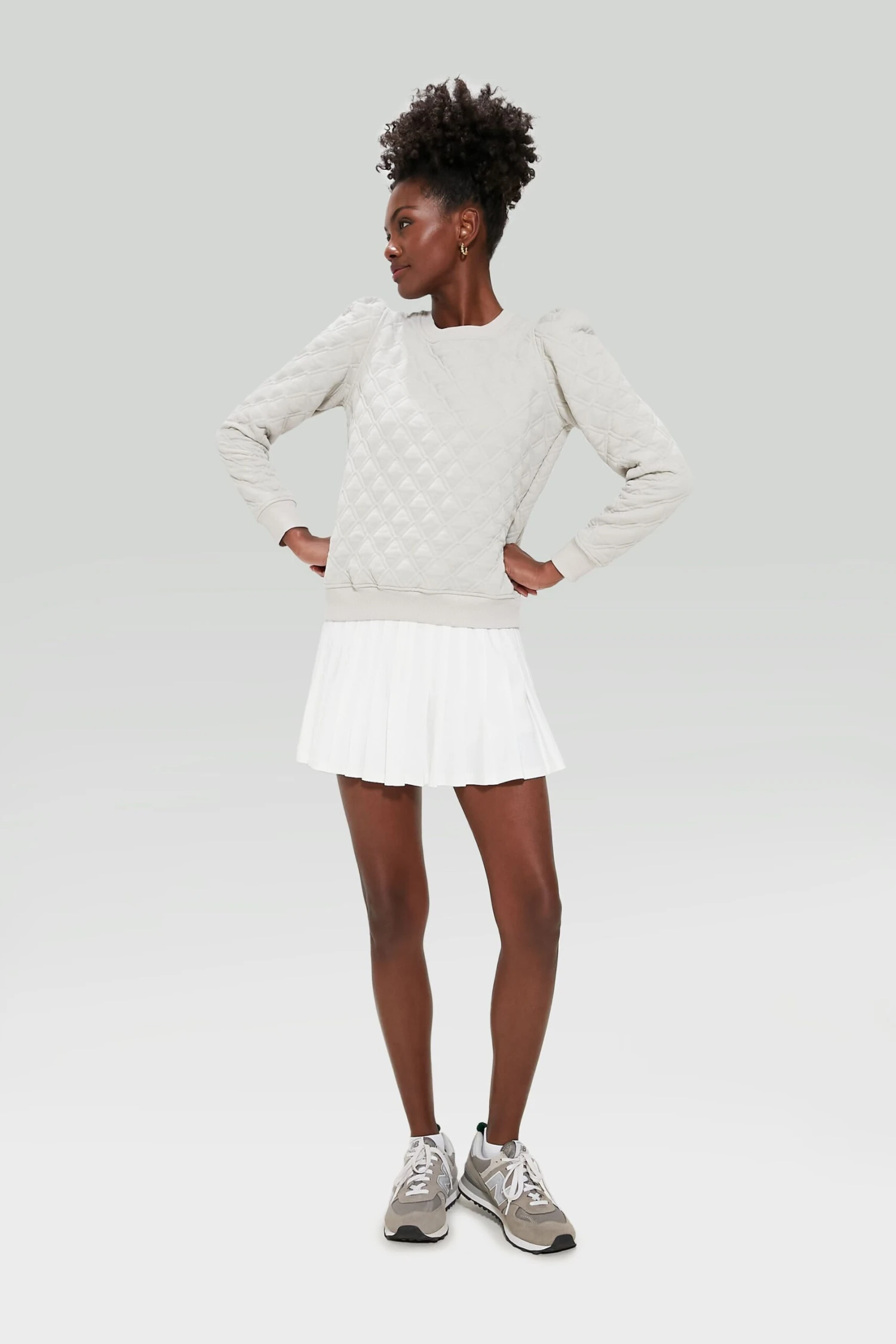 Gray Puff Sleeve Campbell Pullover 8 Gray Puff Sleeve Campbell Pullover - Image 7