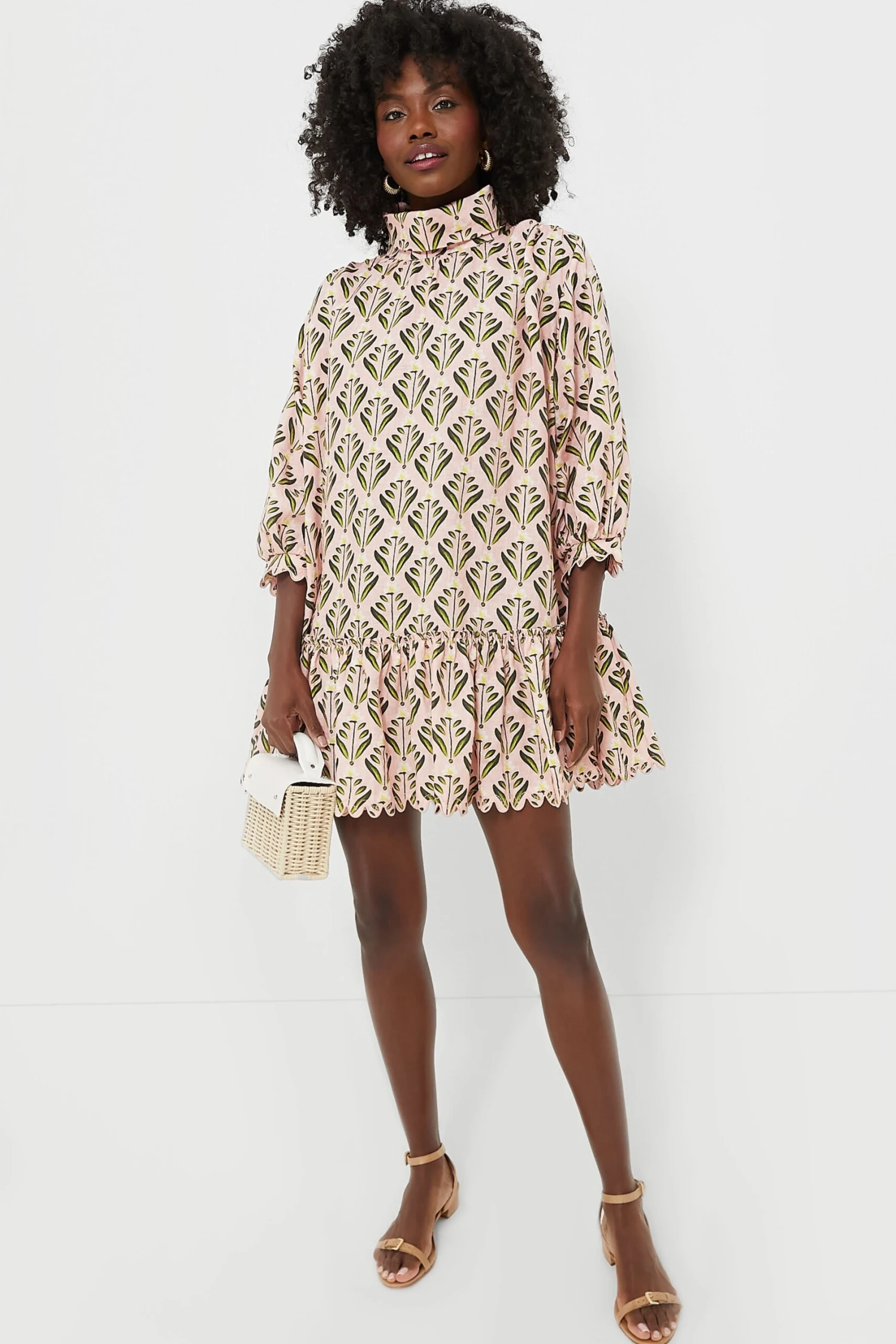 Exclusive Pink Hibisco Mini Dress 8 Exclusive Pink Hibisco Mini Dress - Image 6