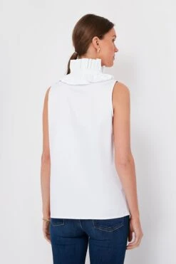 White Sleeveless Bouvier Blouse -ULLAA Clothing Shop P2dfUukwXBZ2yjr0V7wvjzG0fTcPVqvu 1