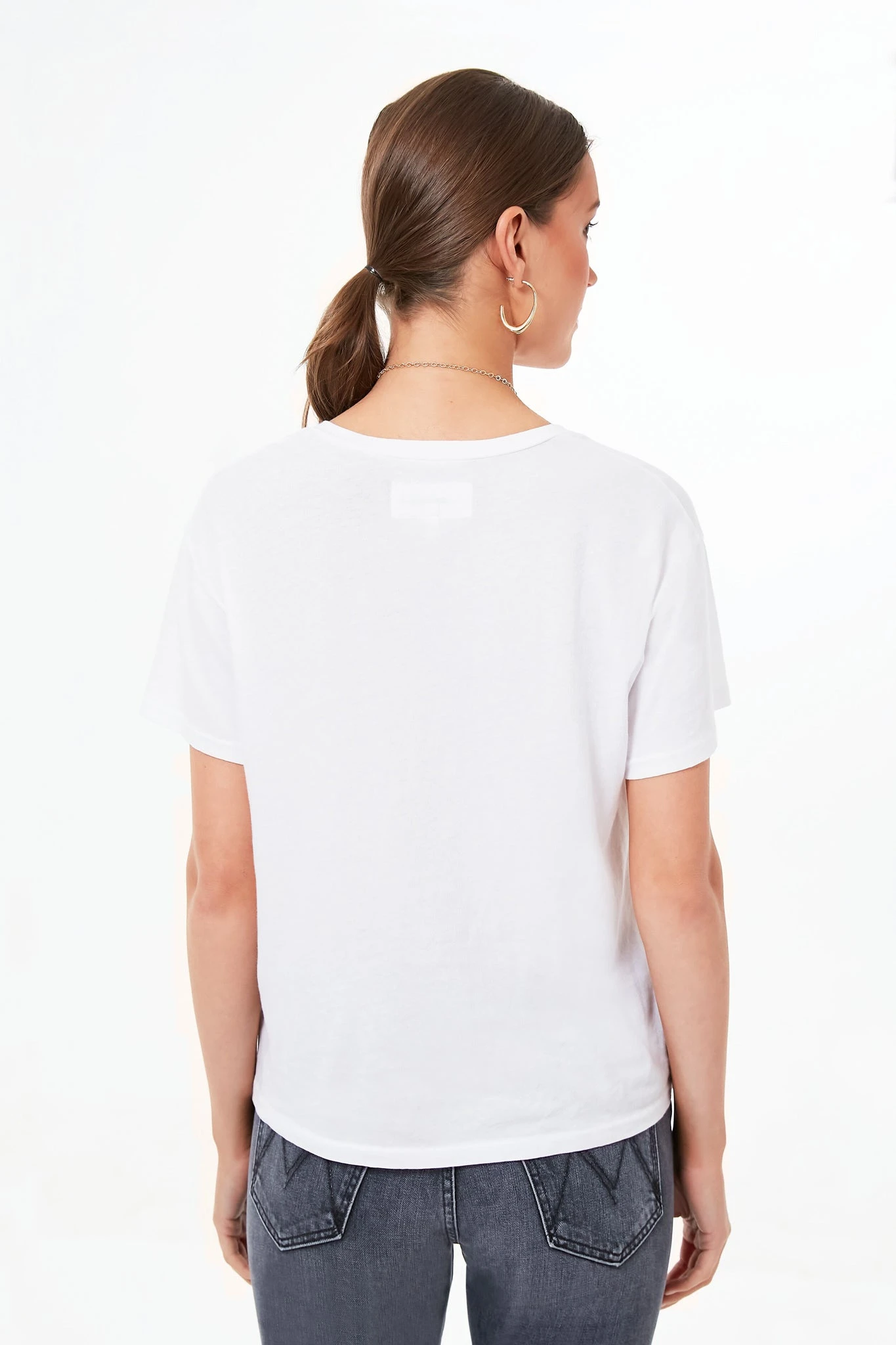 True White V Neck Tee 6 True White V Neck Tee - Image 4