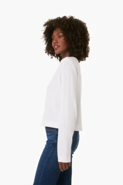 White Lupita Crop Long Sleeve Shirt -ULLAA Clothing Shop QLX4MrxUvWppcPdzeB0r1WS2Oofrmmft 1