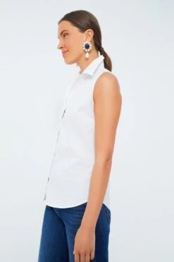 White Sleeveless Essentials Shirt -ULLAA Clothing Shop QQ6iDzO5YGDW5wqcEje3FJVIETZhKIMd 1