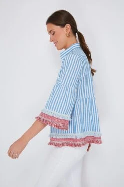 Savannah Stripe Quarter Length Crawford Blouse -ULLAA Clothing Shop QiB3JEG0706WeD3wiQ4hG9D07kCfJfvj 1