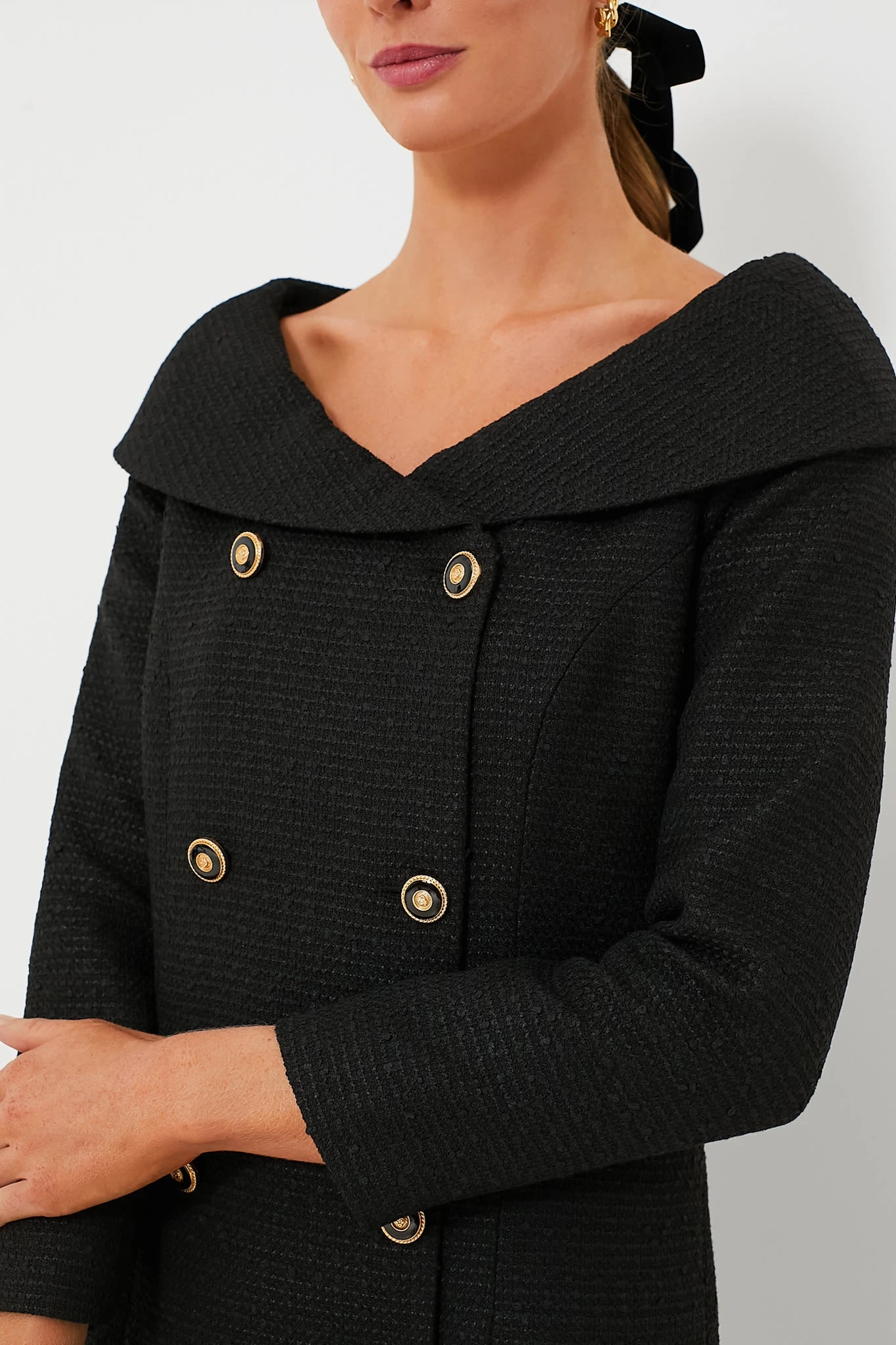 Black Tweed Blanche Dress 7 Black Tweed Blanche Dress - Image 5