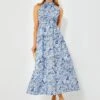 Blue Floral High Neck Heidi Midi Dress -ULLAA Clothing Shop RrcwTAdH5XnTnLoUpYCIxSFtfPisg8Ls 1