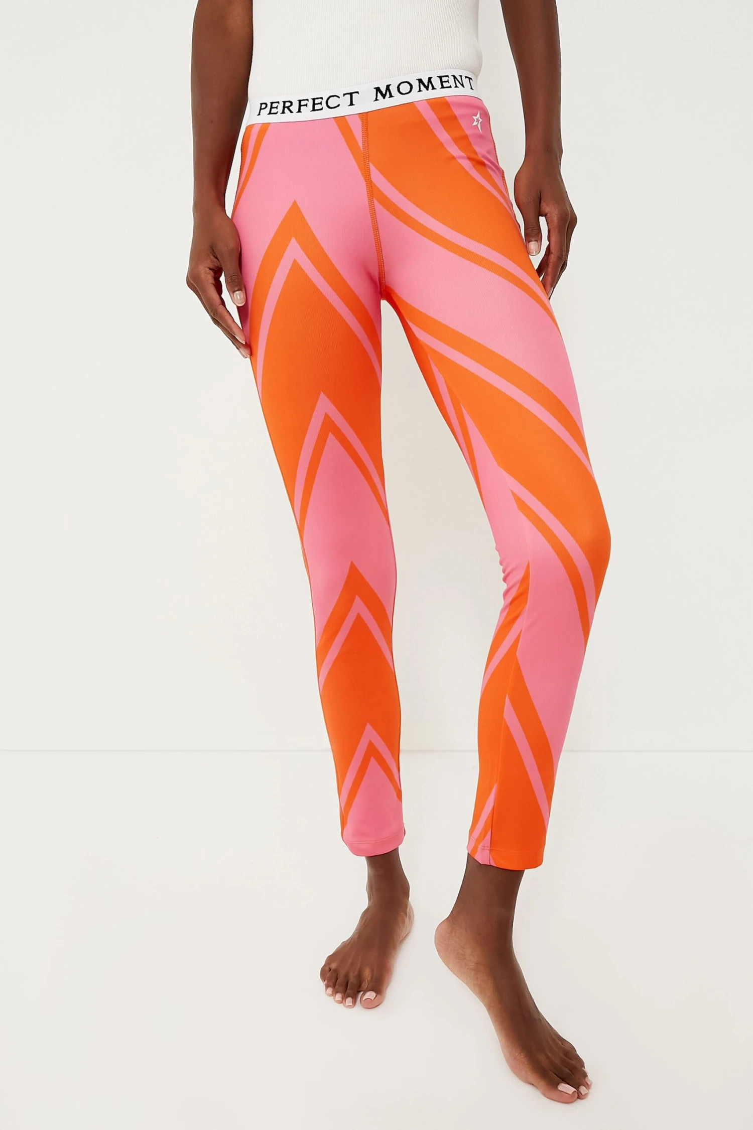 Azalea Pink And Orange Chevron Print Thermal Pant 3 Azalea Pink And Orange Chevron Print Thermal Pant