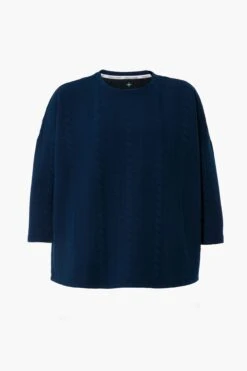 Navy Cable Ally Swing Sweatshirt -ULLAA Clothing Shop U1xGHCi9PYm6eCce0iszMKo8X4dGB85I 1