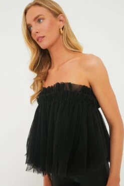 Black Tulle Willa Strapless Top -ULLAA Clothing Shop U6cH3DbKs4CmPaCAs7rwOjkdzomDfHsy 1