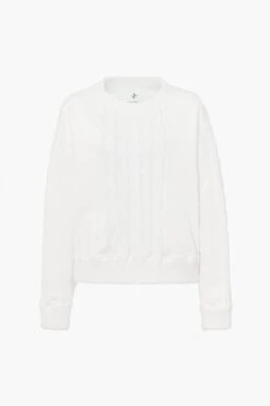 White Cable Knit Reid Sweatshirt -ULLAA Clothing Shop XmqKDhCKOXsIZR2K6zfgVbnYiePqMteE 1