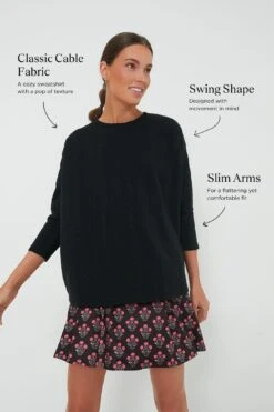 Black Cable Ally Swing Sweatshirt -ULLAA Clothing Shop YKaKqxNGdQAwIwtYa0vqx20RrWCovOe2 1