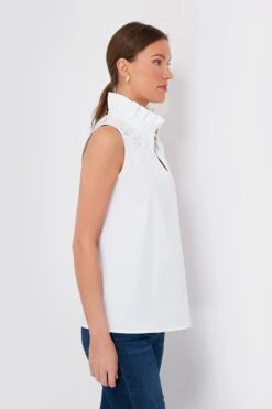White Sleeveless Bouvier Blouse -ULLAA Clothing Shop ZrKQ0IOA4bZlXyqvEP81Kqu86ePyJROI 1