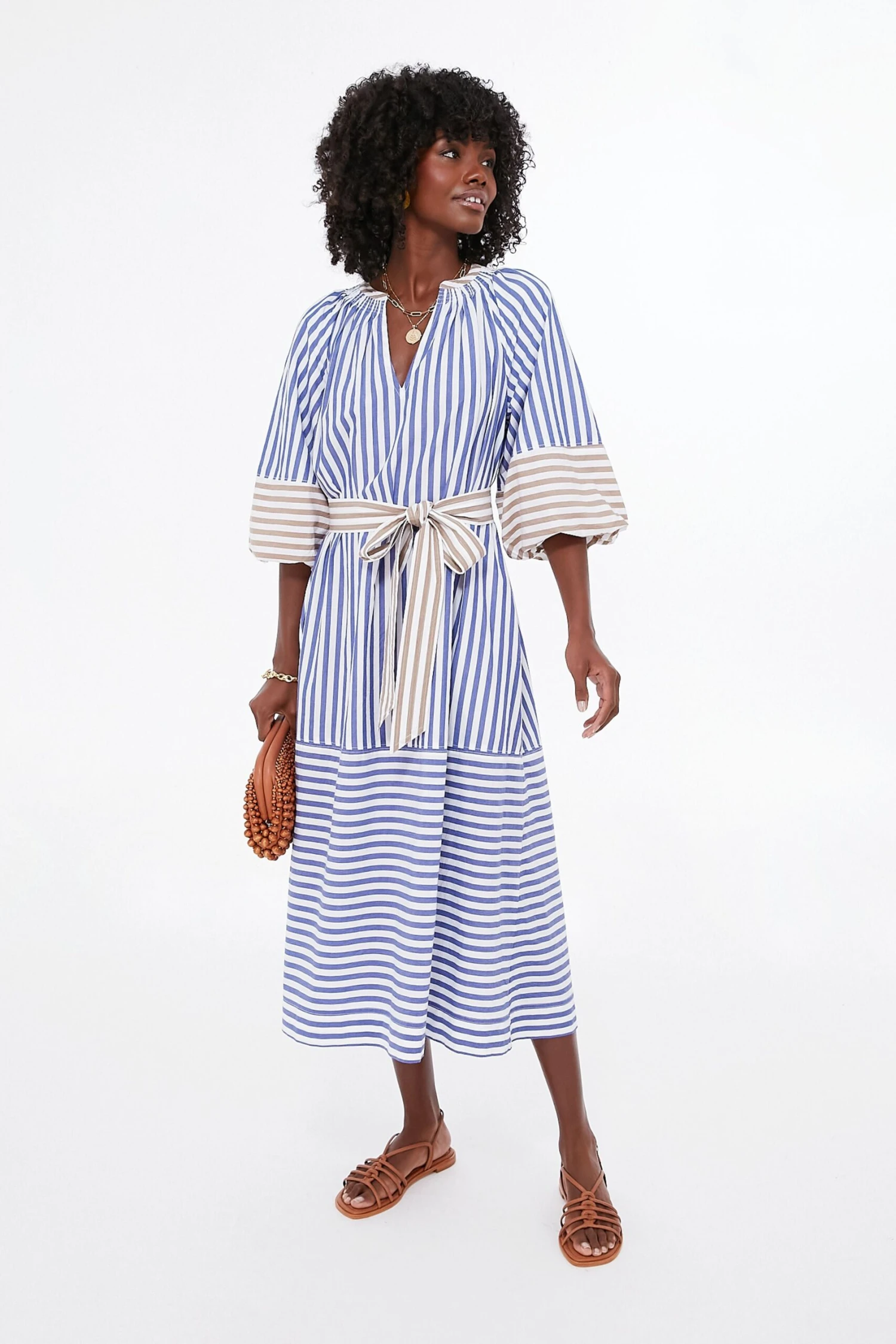 Tan And Blue Stripe Combo Sun Mesa Midi 3 Tan And Blue Stripe Combo Sun Mesa Midi